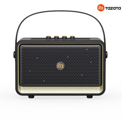TAZATA HARMONY III Black Bluetooth Speaker With Guitar Port Multiple Knobs To Adjust