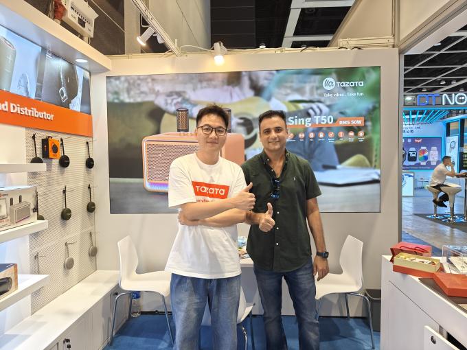 latest company news about There was an excellent HKTDC exhibition for our TAZATA Bluetooth Speaker  1