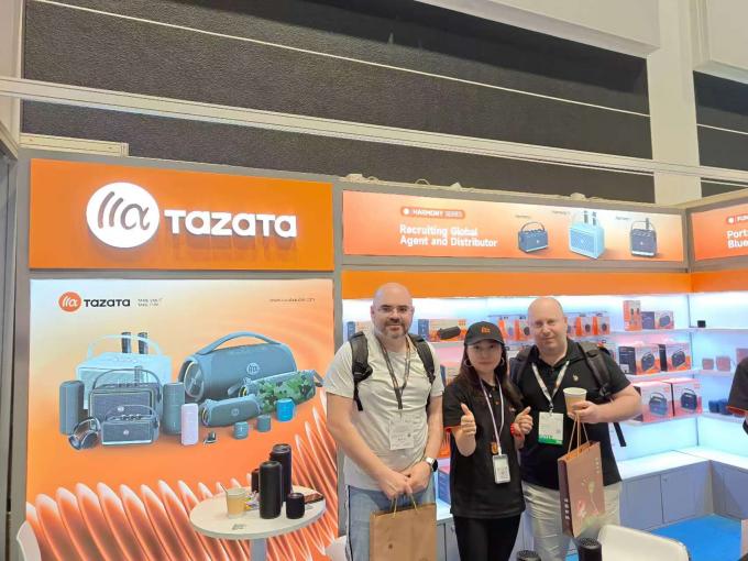 latest company news about [Exhibition Success] TAZATA Shines at HKTDC Spring Electronics Fair 2025! Outdoor Portable Speakers Captivate Global Clients  0